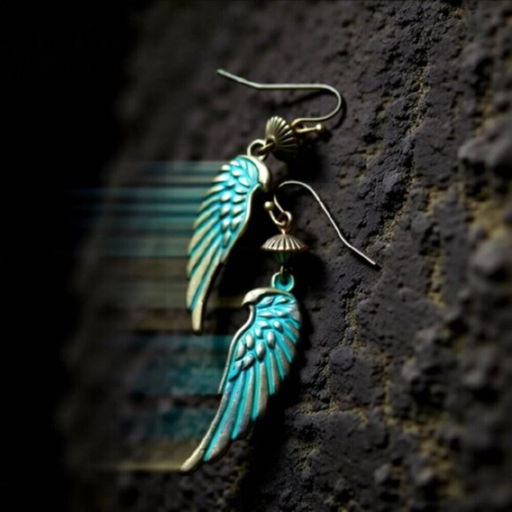 Sleek + Sexy! Edgy Bird of Prey & Raptor Wings - Patina Painted Bronze Wings